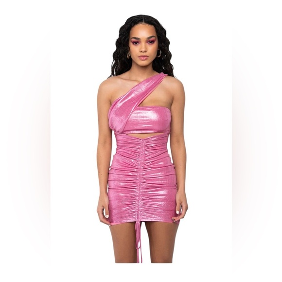 AKIRA.   Purple Asymmetrical One-Shoulder Bodycon Dress - Picture 3 of 9